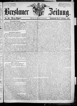 Breslauer Zeitung vom 25.02.1860
