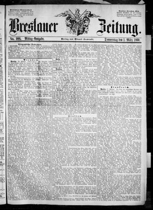 Breslauer Zeitung vom 01.03.1860