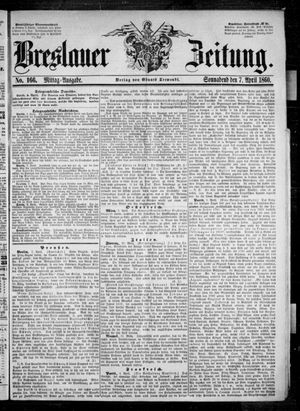 Breslauer Zeitung vom 07.04.1860