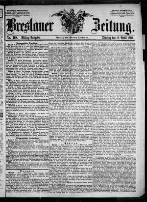 Breslauer Zeitung vom 10.04.1860