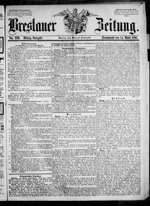 Breslauer Zeitung on Apr 14, 1860