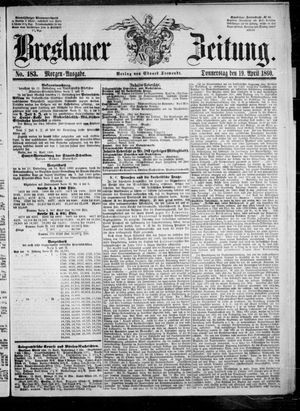 Breslauer Zeitung vom 19.04.1860