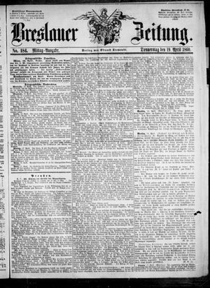 Breslauer Zeitung vom 19.04.1860