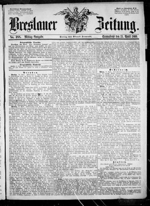 Breslauer Zeitung vom 21.04.1860