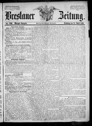 Breslauer Zeitung vom 22.04.1860