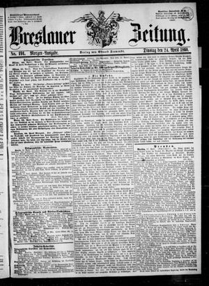 Breslauer Zeitung vom 24.04.1860