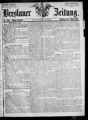 Breslauer Zeitung vom 24.04.1860