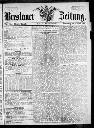 Breslauer Zeitung vom 26.04.1860