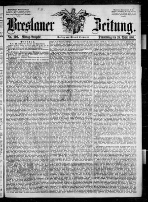 Breslauer Zeitung vom 26.04.1860