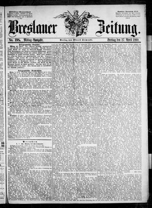 Breslauer Zeitung vom 27.04.1860
