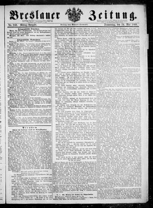 Breslauer Zeitung vom 24.05.1860