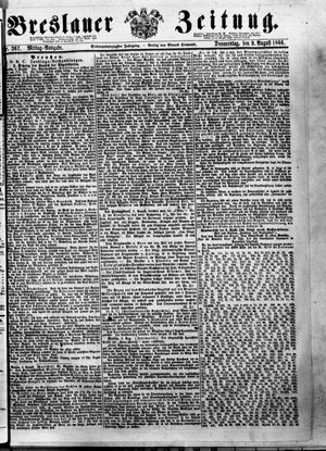 Breslauer Zeitung on Aug 9, 1866