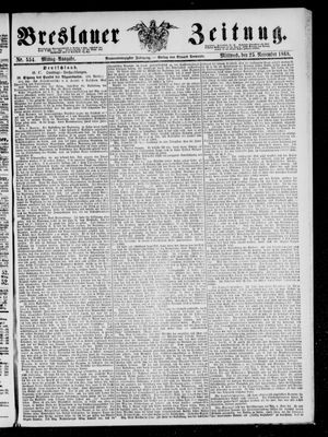 Breslauer Zeitung vom 25.11.1868
