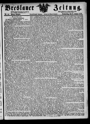 Breslauer Zeitung on Jan 27, 1870