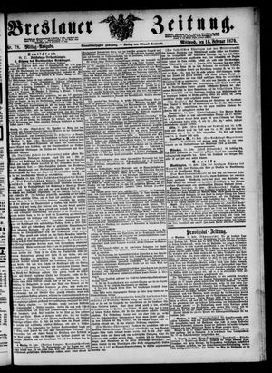 Breslauer Zeitung on Feb 16, 1870