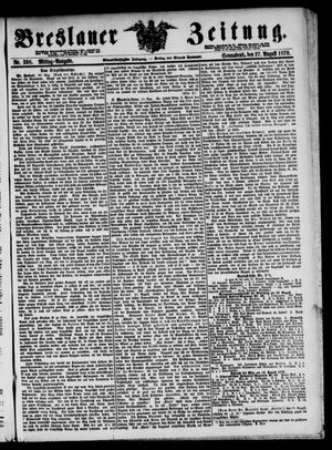 Breslauer Zeitung on Aug 27, 1870