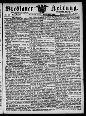 Breslauer Zeitung on Sep 12, 1870