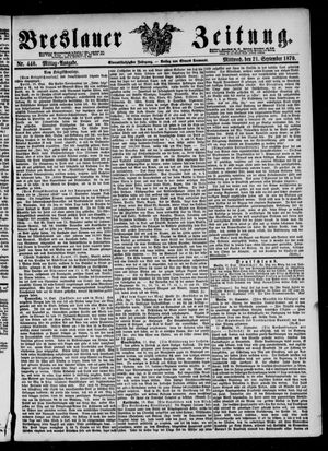 Breslauer Zeitung on Sep 21, 1870