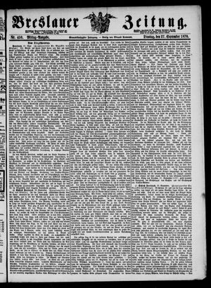 Breslauer Zeitung vom 27.09.1870