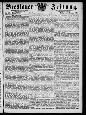 Breslauer Zeitung on Nov 14, 1870