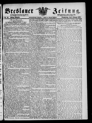 Breslauer Zeitung on Feb 9, 1871