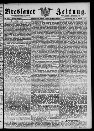 Breslauer Zeitung on Aug 3, 1871