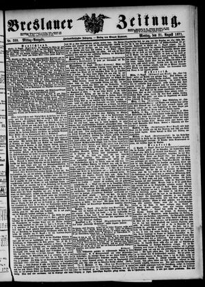 Breslauer Zeitung on Aug 21, 1871