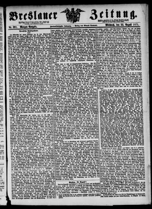 Breslauer Zeitung vom 23.08.1871