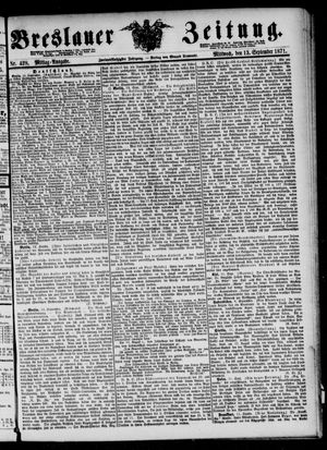 Breslauer Zeitung vom 13.09.1871