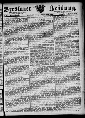 Breslauer Zeitung on Sep 15, 1871