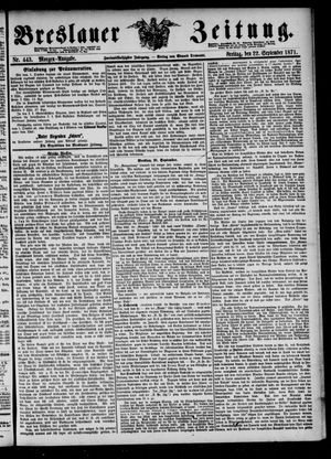 Breslauer Zeitung vom 22.09.1871