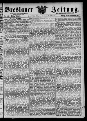 Breslauer Zeitung vom 22.09.1871