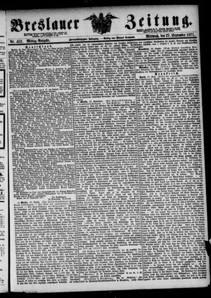 Breslauer Zeitung vom 27.09.1871