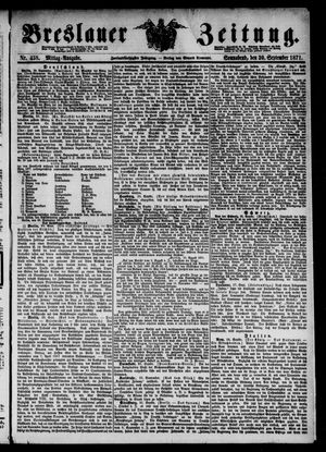 Breslauer Zeitung on Sep 30, 1871