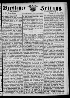 Breslauer Zeitung vom 27.10.1871