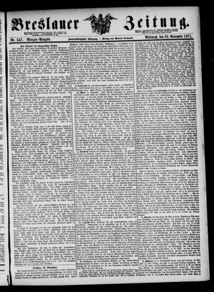 Breslauer Zeitung vom 22.11.1871