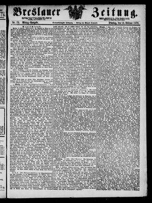 Breslauer Zeitung on Feb 13, 1872