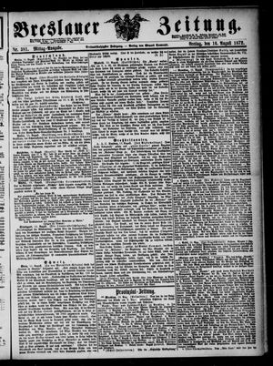 Breslauer Zeitung on Aug 16, 1872