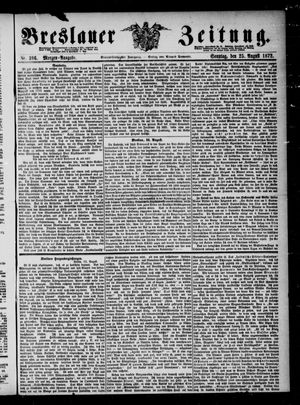 Breslauer Zeitung on Aug 25, 1872