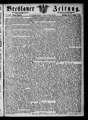 Breslauer Zeitung on Aug 27, 1872