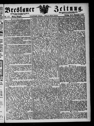 Breslauer Zeitung on Sep 6, 1872