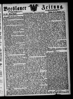 Breslauer Zeitung on Sep 10, 1872