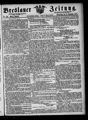 Breslauer Zeitung on Sep 19, 1872