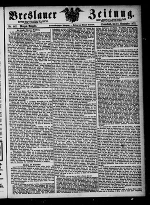 Breslauer Zeitung on Sep 21, 1872