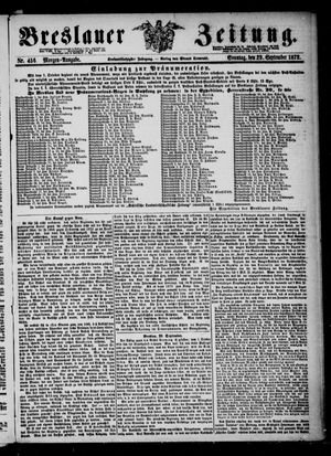 Breslauer Zeitung on Sep 29, 1872