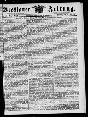 Breslauer Zeitung on May 10, 1877