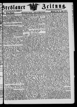 Breslauer Zeitung on Jun 13, 1877