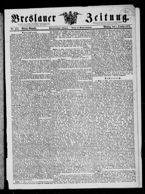 Breslauer Zeitung on Oct 1, 1877