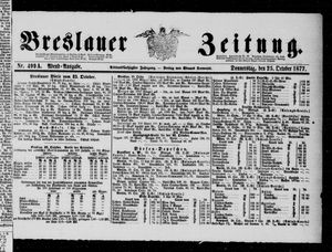Breslauer Zeitung on Oct 25, 1877
