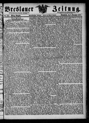Breslauer Zeitung on Nov 3, 1877